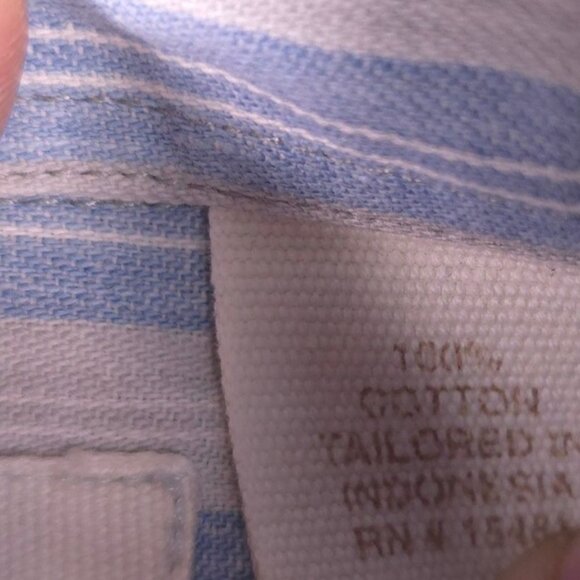 VTG Savane Mens SZ M Process 2000 Soft Wash no wrinkles Striped Shirt - Picture 5 of 10